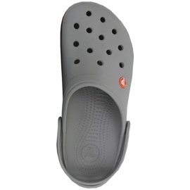 Crocs Crocband Clog pánské dřeváky šedé a oranžové 11016 01U šedá 2