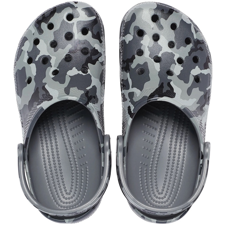 Crocs Classic Printed Camo camo dřeváky - šedé 206454 0IE šedá 2