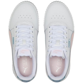 Puma Carina 2.0 Jr bílo-růžové dětské boty 386185 05 bílý 2
