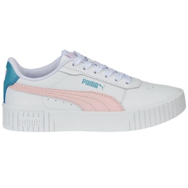 Puma Carina 2.0 Jr bílo-růžové dětské boty 386185 05 bílý 1