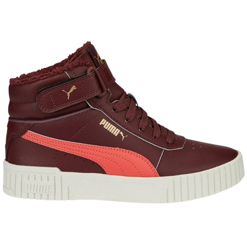 Dětské boty Puma Carina 2.0 Mid Wtr Jr bordó 387380 02 červené 1