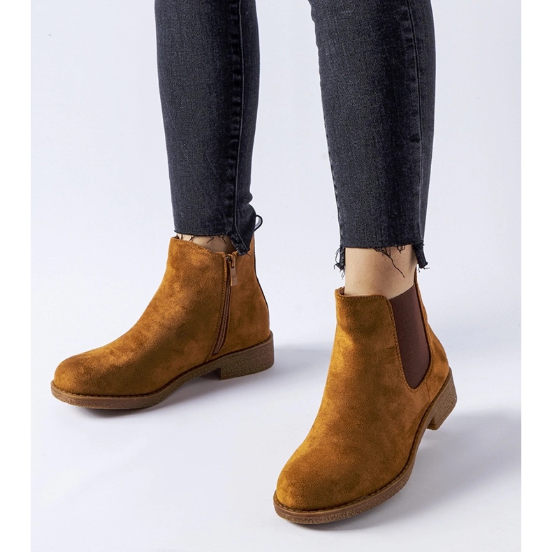 Hnědé zateplené Chelsea boty od Fidenzio hnědý 1