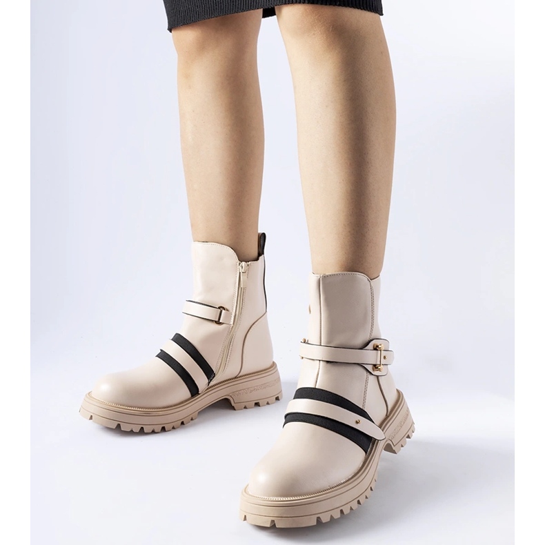 Béžové zateplené boty Laderoute béžový 1