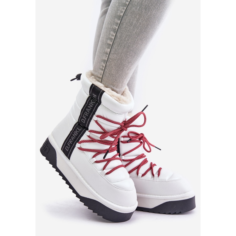 Dámské sněhule se silnou podrážkou Vegan D.Franklin DFSH371007 White bílý 1 Dámské sněhule se silnou podrážkou Vegan D.Franklin DFSH371007 White bílý 1