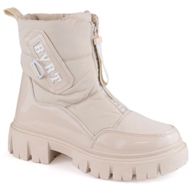 Filippo W PAW498B zateplené sněhule na zip, béžové 1
