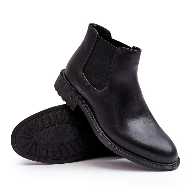 Diamantique Pánské Chelsea Boots Low Black Dymidi černá 3