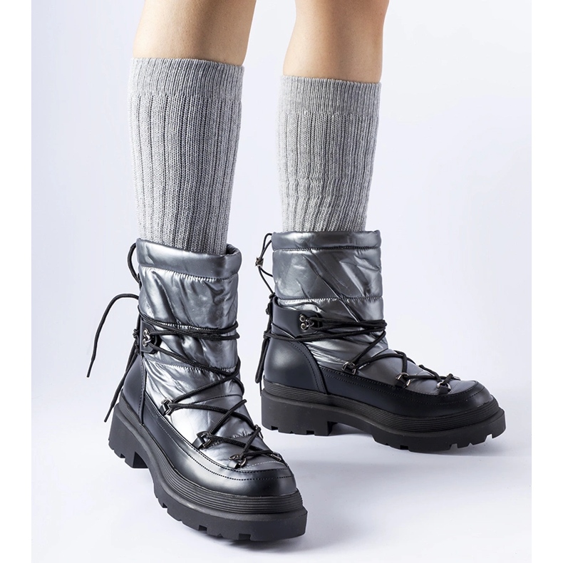 Černošedé sněhule Eagleville s manžetou šedá 1