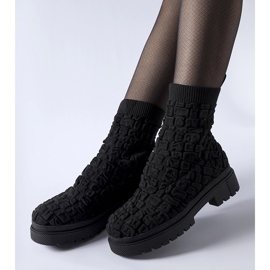 Černé kotníkové boty Arlington se svrškem ponožky černá 1