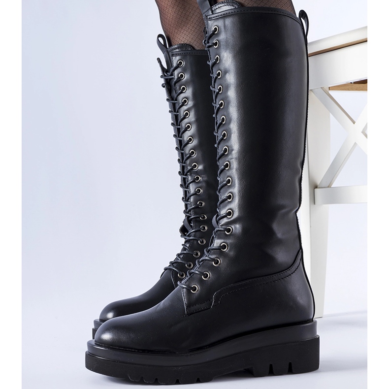 Černé dlouhé zateplené dělníky Padernello černá 2