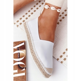 Kožené espadrilky na pletené podrážce Big Star HH274506 bílé bílý 2