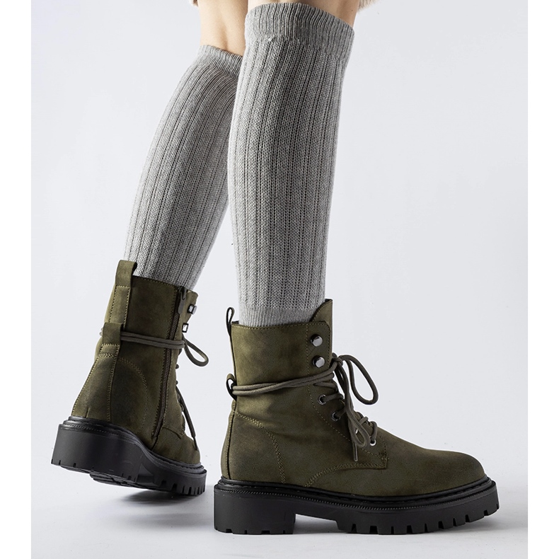 Zelené ploché boty s Brattle chráničem zelená 1 Zelené ploché boty s Brattle chráničem zelená 1