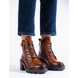 W. Potocki Hnědé dámské kotníkové boty na podpatku značky Potocki hnědý 1 W. Potocki Hnědé dámské kotníkové boty na podpatku značky Potocki hnědý 1