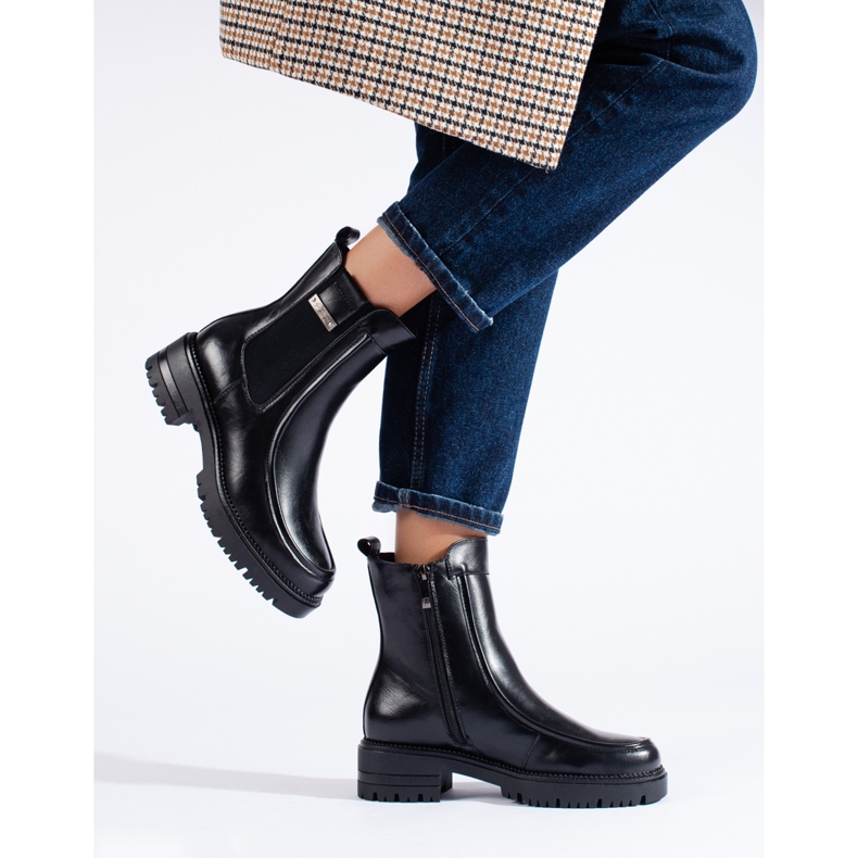 W. Potocki Černé dámské chelsea boty Potocki černá 2