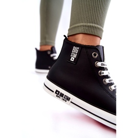 Klasické vysoké zateplené tenisky Big Star KK274598 černé černá 2