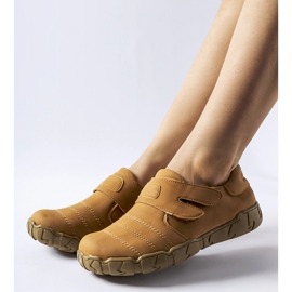 Hnědé boty na suchý zip Frencham hnědý 1