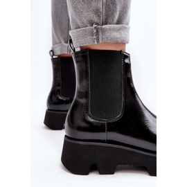 Dámské kožené Chelsea boty na masivní podrážce Laura Messi 2571 Black černá 1 Dámské kožené Chelsea boty na masivní podrážce Laura Messi 2571 Black černá 1