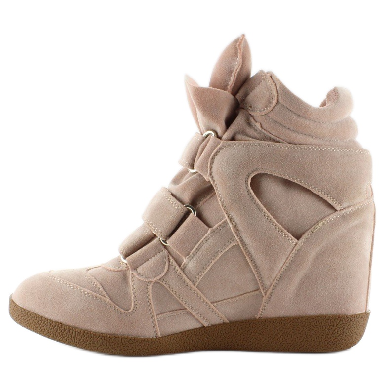 JT19 Růžové semišové tenisky růžový 1