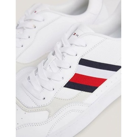 Boty Tommy Hilfiger Court Cupsole Retro Lth Stripes M FM0FM04828YBS bílý 1