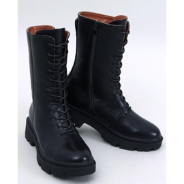 Šněrovací kotníkové boty Heap Nero černý 1