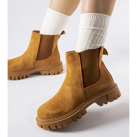 Karamelové nazouvací kotníkové boty Davenport hnědý 1