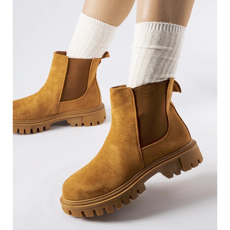 Karamelové nazouvací kotníkové boty Davenport hnědý 1