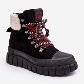 Izolované Trapper Boty Na Silné Podrážce, Černá Ralotta černý 1