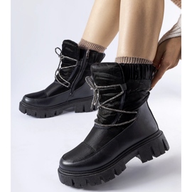 Černé sněhule s kamínky Pettenasco černý 1