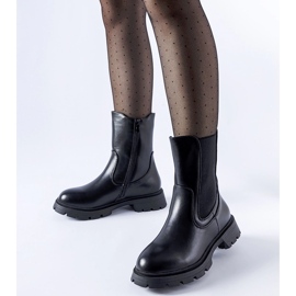 Černé zateplené klasické kotníkové boty Pleasanton černá 1