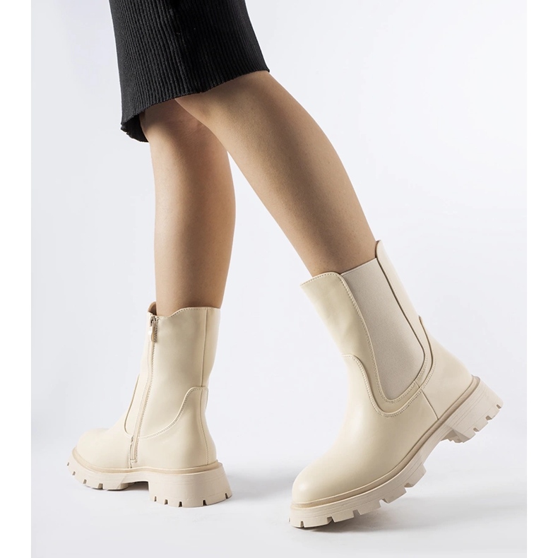 Béžové zateplené klasické kotníkové boty Pleasanton béžový 1