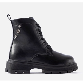 Grafitové zateplené dívčí kozačky značky Basara černá 1 Grafitové zateplené dívčí kozačky značky Basara černá 1