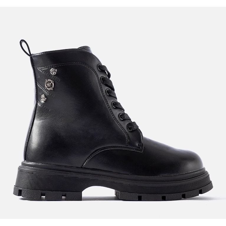 Grafitové zateplené dívčí kozačky značky Basara černá 1 Grafitové zateplené dívčí kozačky značky Basara černá 1