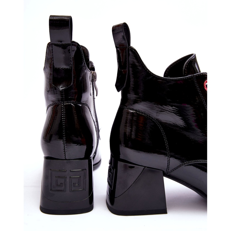 Nízké patentované kotníkové boty S.Barski MR870-66 Black černá 3