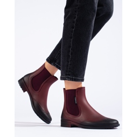 Dámské chelsea boots T.Sokolski vínové barvy červené 1
