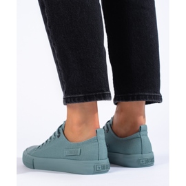 Dámské tmavě zelené tenisky Big Star LL274019 zelená 1 Dámské tmavě zelené tenisky Big Star LL274019 zelená 1