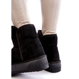 Veganské vodotěsné ženské sněhové boty na platformě D.Franklin Black černá 4