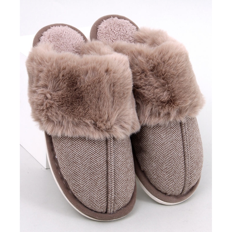 Gregory Brown pánské pantofle rybí kosti béžový 1