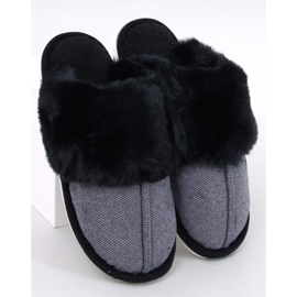 Pánské pantofle Gregory Black rybí kost černý 1