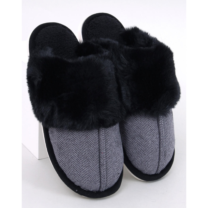 Pánské pantofle Gregory Black rybí kost černý 1