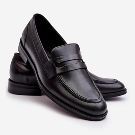 Pánské kožené mokasíny Zazoo 1570/1 Black černý 1