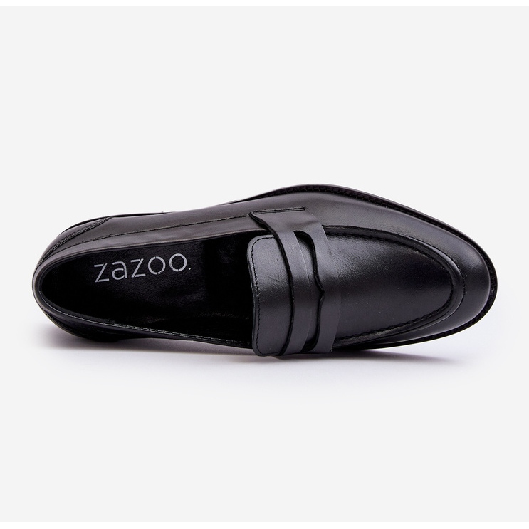 Pánské kožené mokasíny Zazoo 1570/1 Black černý 2