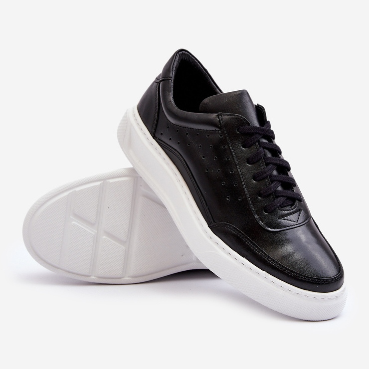 Pánské kožené sportovní boty Zazoo 1544 Black černý 2