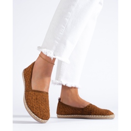 Balada Lehké textilní espadrilky hnědý 1