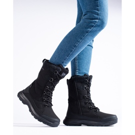 Dámské šněrovací trekové boty DK voděodolné černý 1