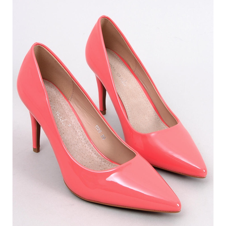 Dámské lakované vysoké podpatky Manley Pink růžový 1 Dámské lakované vysoké podpatky Manley Pink růžový 1