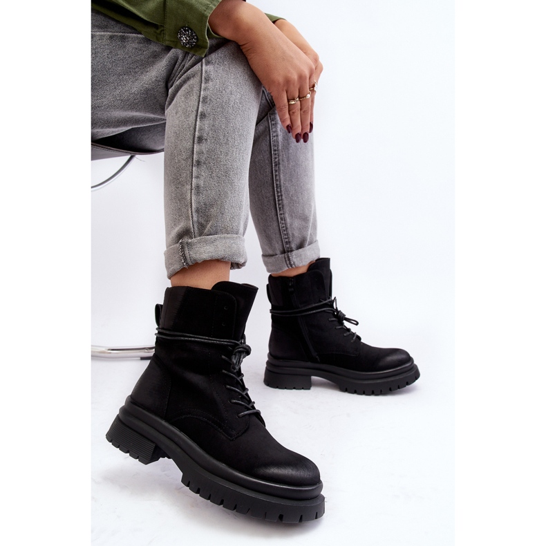 Dámské kotníkové boty Trapper na silné podrážce, černá Narelona černý 1