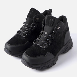 Černé zateplené pánské eko semišové kozačky Ponte černá 1 Černé zateplené pánské eko semišové kozačky Ponte černá 1