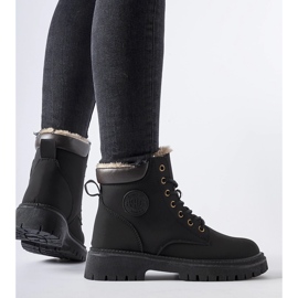 Černé zateplené boty Medole černý 1