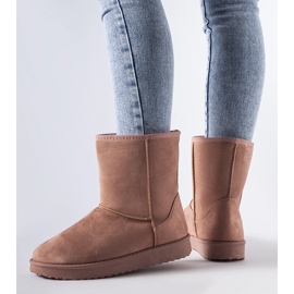 Růžové zateplené klasické sněhule Libero růžový 1