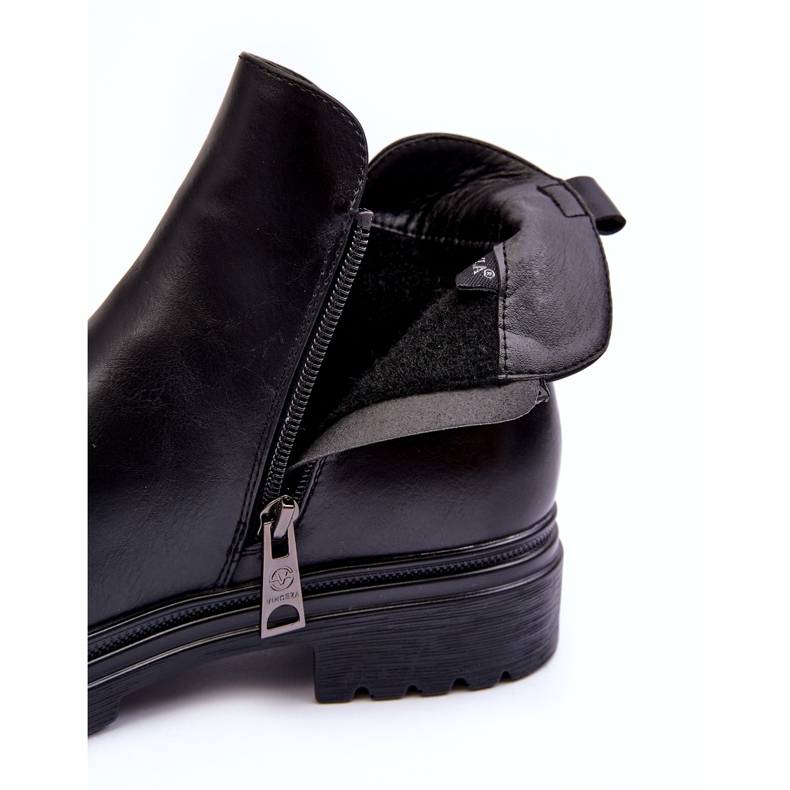 Dámské boty ekologické kožené izolované černé černá 4 Dámské boty ekologické kožené izolované černé černá 4