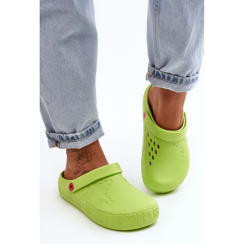 Dámské lehké žabky Crocs Big Star II275006 Zelené zelená 2